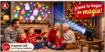 Pack Navideño (Proyector led + luces solares de 22 m)